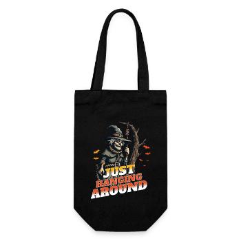 Funny Halloween Saying Just Hanging Around - Gift Bag for Bottles - black - Front