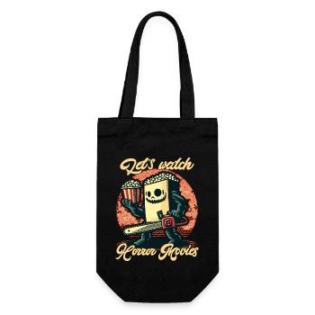 Drôle de dicton Design Regardons des films d’horreur - Sac à bouteille - noir - Devant