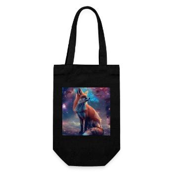 Fuchs - Geschenkbeutel für Flaschen - Schwarz - Vorne