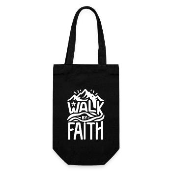 Walk by Faith - Gift Bag for Bottles - black - Front
