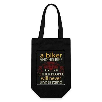 Un Motard et Sa Moto - Une Passion! - Sac à bouteille - noir - Devant