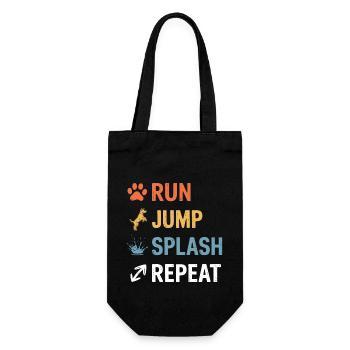 Dock Diving Saying Dog Diving Dock Diving Gift - Gift Bag for Bottles - black - Front