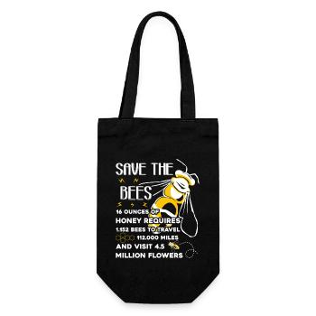 Bee Save The Honey Bees - Gift Bag for Bottles - black - Front