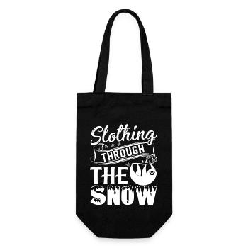 Sloth Christmas Slothing Through The Snow - Gift Bag for Bottles - black - Front