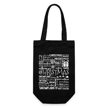 Christmas Things About Christmas - Gift Bag for Bottles - black - Front