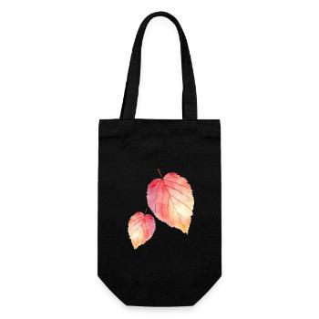 Herbst-Aquarell-Blätter Feuilles d’aquarelle d’automne - Sac à bouteille - noir - Devant
