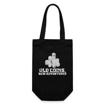 Old Coins New Adventures Numismatics - Gift Bag for Bottles - black - Front