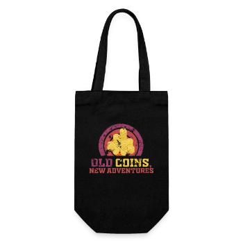 Old Coins New Adventures Numismatics - Gift Bag for Bottles - black - Front
