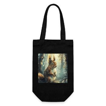 Squirrel - Gift Bag for Bottles - black - Front