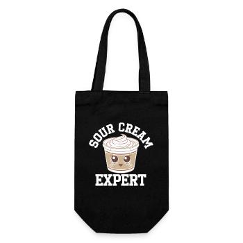 Sour Cream Expert Lustige Illustration - Geschenkbeutel für Flaschen - Schwarz - Vorne