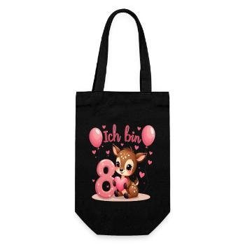 Sweet Deer J’ai 8 enfants 8ème anniversaire fille - Sac à bouteille - noir - Devant