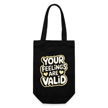 Mental Health Advocate Therapy Support Emotional - Gift Bag for Bottles - black - Front