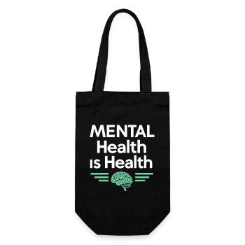 Mental Health Advocate Therapy Support Emotional - Gift Bag for Bottles - black - Front