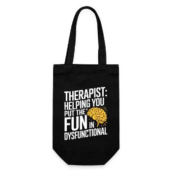 Mental Health Advocate Therapy Support Emotional - Gift Bag for Bottles - black - Front