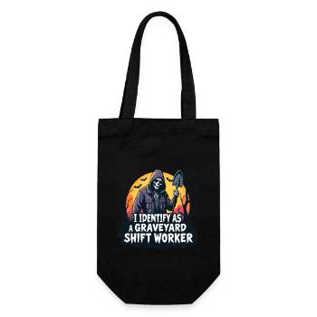 I Identify As A Graveyard Shift Worker - Gift Bag for Bottles - black - Front