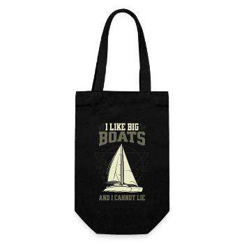 I Like Big Boats And I Cannot Lie - Segelboot - Geschenkbeutel für Flaschen - Schwarz - Vorne