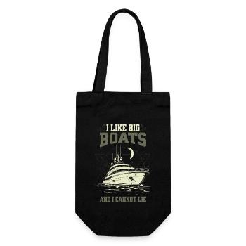 I Like Big Boats And I Cannot Lie Yacht Moonlight - Gift Bag for Bottles - black - Front