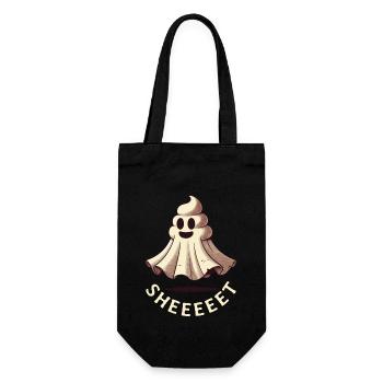 Funny poop pile ghost humorous poop - Gift Bag for Bottles - black - Front