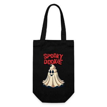 Funny poop pile ghost spooky dookie retro - Gift Bag for Bottles - black - Front