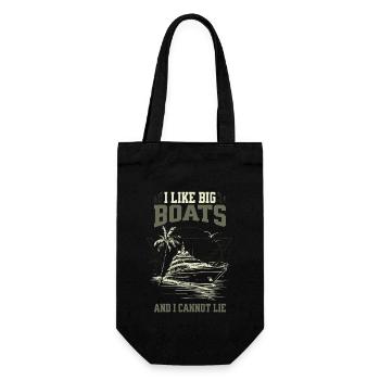 I Like Big Boats And I Cannot Lie Tropical Yacht - Gift Bag for Bottles - black - Front