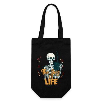 Café La Joie Drôle Amateur de Café Halloween - Sac à bouteille - noir - Devant