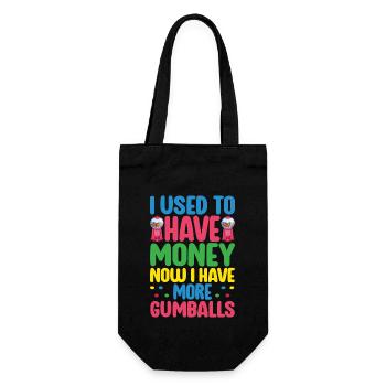 Gumball Machine Chewing Gum Machine - Gift Bag for Bottles - black - Front
