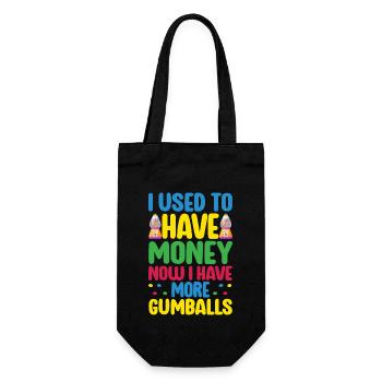 Gumball Machine Chewing Gum Machine - Gift Bag for Bottles - black - Front