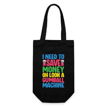 Gumball Machine Chewing Gum Machine - Gift Bag for Bottles - black - Front