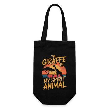 Die Giraffe Ist Mein Spirit Animal - Geschenkbeutel für Flaschen - Schwarz - Vorne