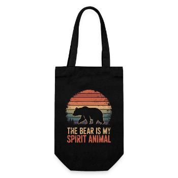 Bär The Bear Is My Spirit Animal - Gift Bag for Bottles - black - Front