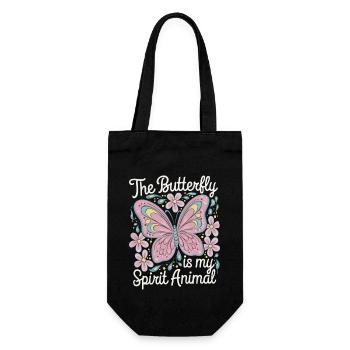 Schmetterling Le papillon est mon animal spirituel - Sac à bouteille - noir - Devant