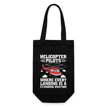 Hubschrauberpiloten, bei denen jede Landung ein Stellvertreter ist - Geschenkbeutel für Flaschen - Schwarz - Vorne