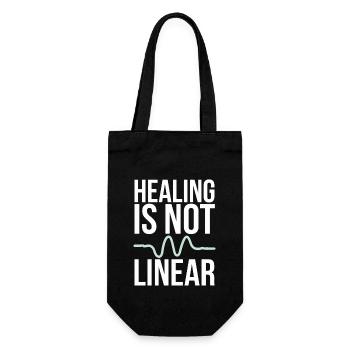 Mental Health Advocate Therapy Support Emotional - Gift Bag for Bottles - black - Front