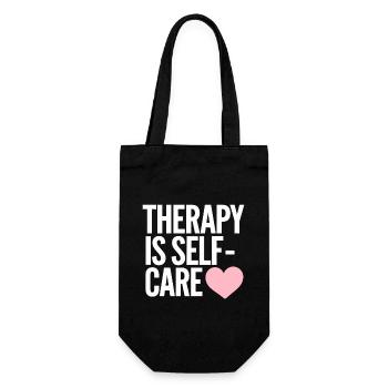 Mental Health Advocate Therapy Support Emotional - Gift Bag for Bottles - black - Front