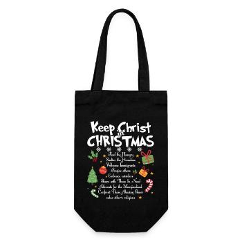 Christmas Keep Christ In Christmas - Gift Bag for Bottles - black - Front