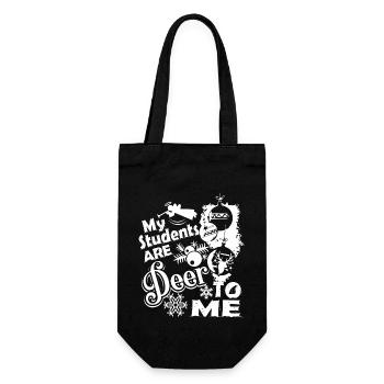 Teacher Christmas My Student Are Deer Me - Gift Bag for Bottles - black - Front