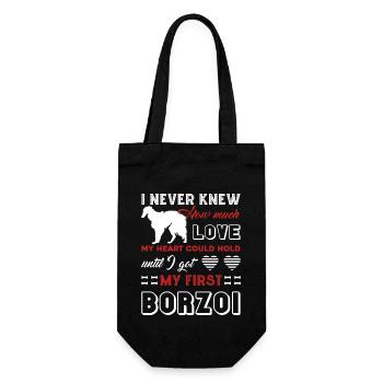 I Love My First Borzoi - Gift Bag for Bottles - black - Front