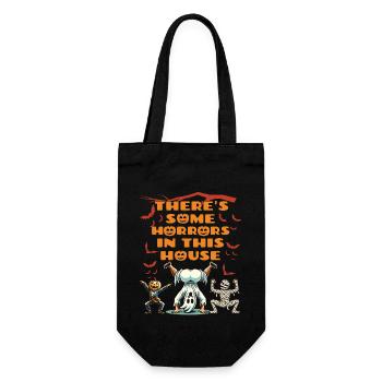 Il y a des horreurs dans cette maison Lustiger Spruch - Sac à bouteille - noir - Devant