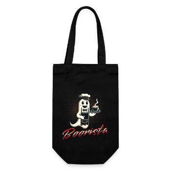 Lustiger Kaffee Spruch Boorista Halloween Geist - Geschenkbeutel für Flaschen - Schwarz - Vorne