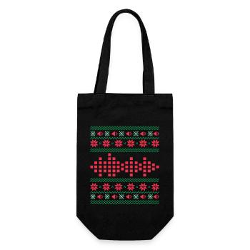 Christmas Audio Engineer Christmas - Gift Bag for Bottles - black - Front