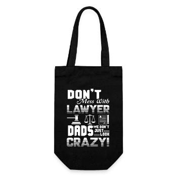 Don't Mess With Lawyer Dad - Gift Bag for Bottles - black - Front