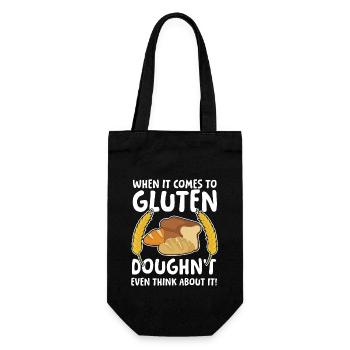 When it comes to gluten für einen glutenfreien - Geschenkbeutel für Flaschen - Schwarz - Vorne