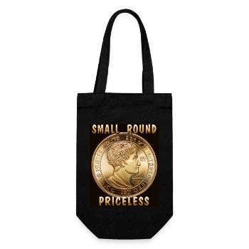 COIN SMALL ROUND PRICELESS - Geschenkbeutel für Flaschen - Schwarz - Vorne