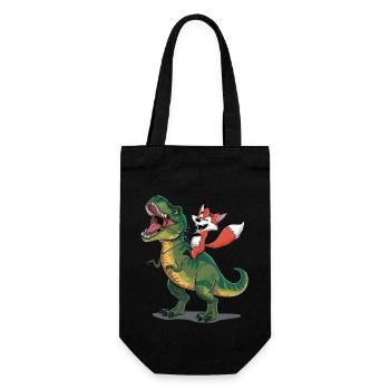 Fuchs - Geschenkbeutel für Flaschen - Schwarz - Vorne