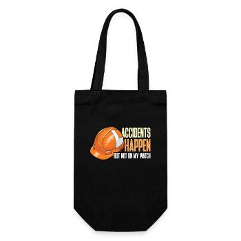 Safety Officer Accidents Happen Safety Manager - Gift Bag for Bottles - black - Front