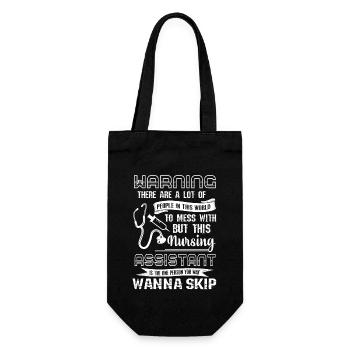 Nursing Assistant Mess With Nursing Assistant - Gift Bag for Bottles - black - Front