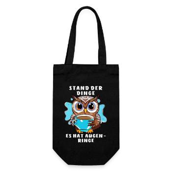 OWL STATE OF THINGS HAS DARK CIRCLES UNDER EYES - Gift Bag for Bottles - black - Front