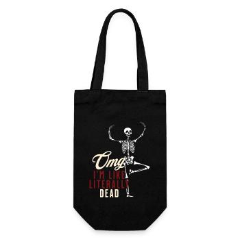 Funny Halloween Saying OMG I'm Dead - Gift Bag for Bottles - black - Front