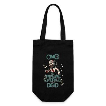 Funny Halloween Saying OMG I'm Dead - Gift Bag for Bottles - black - Front