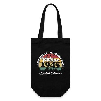 Vintage 1945 Geburtstagsgeschenk Für Geboren 1945 - Geschenkbeutel für Flaschen - Schwarz - Vorne
